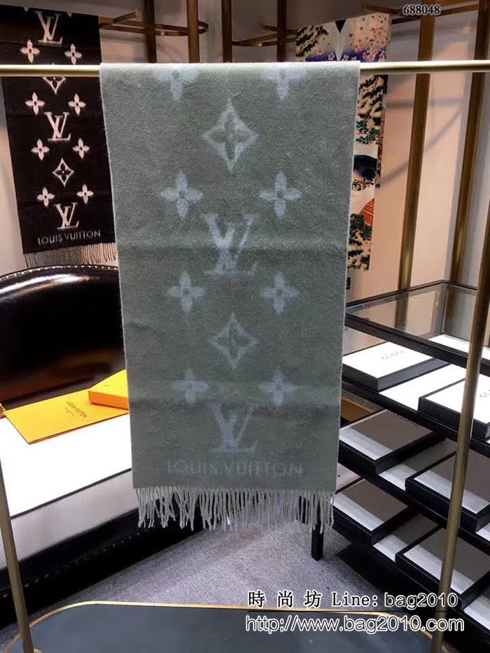路易威登LV2018秋冬新款加厚羊絨圍巾 霍思燕款 688048 LLWJ6043